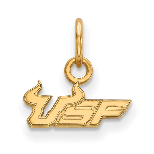 10k Gold LogoArt University of South Florida U-S-F Extra Small Pendant