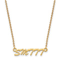 Sterling Silver Gold-plated LogoArt University of Southern Mississippi Small Pendant 18 inch Necklace