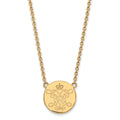 Sterling Silver Gold-plated LogoArt College of William and Mary Large Disc Pendant 18 inch Necklace