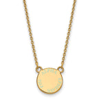 Sterling Silver Gold-plated LogoArt Alpha Epsilon Phi Extra Sorority Text Small Color Enamel Pendant 18 inch Necklace