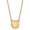 Sterling Silver Gold-plated LogoArt Alpha Sigma Alpha Sorority Text Small Color Enamel Pendant 18 inch Necklace