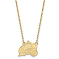 10k Gold NHL LogoArt Colorado Avalanche Letter A Large Pendant 18 inch Necklace