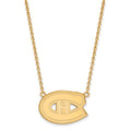 10k Gold NHL LogoArt Montreal Canadiens Large Pendant 18 inch Necklace