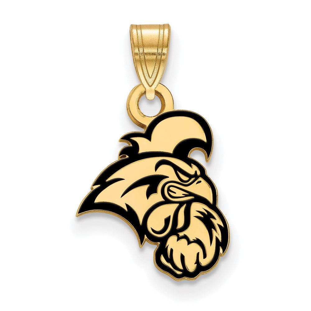 Sterling Silver Gold-plated LogoArt Coastal Carolina University Chanticleer Small Enameled Pendant