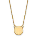 Sterling Silver Gold-plated LogoArt Delta Delta Delta Sorority Text Small Color Enamel Pendant 18 inch Necklace