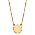 Sterling Silver Gold-plated LogoArt Delta Delta Delta Sorority Text Small Color Enamel Pendant 18 inch Necklace
