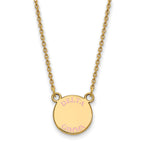Sterling Silver Gold-plated LogoArt Delta Gamma Sorority Text Small Color Enamel Pendant 18 inch Necklace