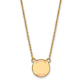 Sterling Silver Gold-plated LogoArt Delta Zeta Sorority Text Small Color Enamel Pendant 18 inch Necklace