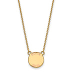 Sterling Silver Gold-plated LogoArt Delta Zeta Sorority Text Small Color Enamel Pendant 18 inch Necklace