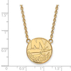 10k Gold NHL LogoArt New York Islanders Large Pendant 18 inch Necklace