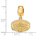 Sterling Silver Gold-plated LogoArt Jacksonville State U. Small Dangle Bead