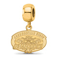 Sterling Silver Gold-plated LogoArt Jacksonville State U. Small Dangle Bead
