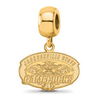 Sterling Silver Gold-plated LogoArt Jacksonville State U. Small Dangle Bead