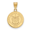 Sterling Silver Gold-plated LogoArt James Madison University Medium Crest Pendant