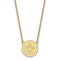 Sterling Silver Gold-plated NHL LogoArt Winnipeg Jets Large Pendant 18 inch Necklace
