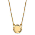 Sterling Silver Gold-plated LogoArt Kappa Alpha Theta Sorority Text Small Color Enamel Pendant 18 inch Necklace