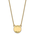 Sterling Silver Gold-plated LogoArt Kappa Delta Sorority Text Small Color Enamel Pendant 18 inch Necklace