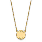 Sterling Silver Gold-plated LogoArt Kappa Delta Sorority Text Small Color Enamel Pendant 18 inch Necklace