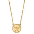 14k Gold NHL LogoArt Buffalo Sabres Large Pendant 18 inch Necklace