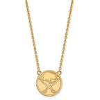 14k Gold NHL LogoArt Buffalo Sabres Large Pendant 18 inch Necklace
