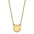 Sterling Silver Gold-plated LogoArt Sigma Delta Tau Sorority Text Small Color Enamel Pendant 18 inch Necklace