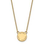 Sterling Silver Gold-plated LogoArt Sigma Delta Tau Sorority Text Small Color Enamel Pendant 18 inch Necklace