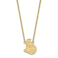 Sterling Silver Gold-plated NHL LogoArt Ottawa Senators Large Pendant 18 inch Necklace