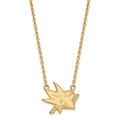 Sterling Silver Gold-plated NHL LogoArt San Jose Sharks Large Pendant 18 inch Necklace