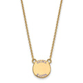 Sterling Silver Gold-plated LogoArt Sigma Kappa Sorority Text Small Color Enamel Pendant 18 inch Necklace