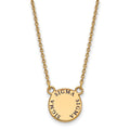 Sterling Silver Gold-plated LogoArt Sigma Sigma Sigma Sorority Text Small Color Enamel Pendant 18 inch Necklace