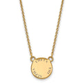 Sterling Silver Gold-plated LogoArt Theta Phi Alpha Sorority Text Small Color Enamel Pendant 18 inch Necklace