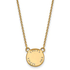 Sterling Silver Gold-plated LogoArt Theta Phi Alpha Sorority Text Small Color Enamel Pendant 18 inch Necklace