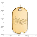 10k Gold LogoArt University of Nebraska Huskers Large Dog Tag Pendant