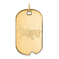 Sterling Silver Gold-plated LogoArt University of Nebraska Huskers Large Dog Tag Pendant