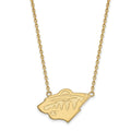 10k Gold NHL LogoArt Minnesota Wild Large Pendant 18 inch Necklace