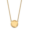 Sterling Silver Gold-plated LogoArt Alpha Chi Omega Sorority Text Large Color Enamel Pendant 18 inch Necklace