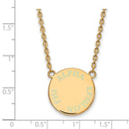Sterling Silver Gold-plated LogoArt Alpha Epsilon Phi Sorority Text Small Color Enamel Pendant 18 inch Necklace