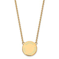 Sterling Silver Gold-plated LogoArt Alpha Epsilon Phi Sorority Text Small Color Enamel Pendant 18 inch Necklace