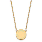 Sterling Silver Gold-plated LogoArt Alpha Epsilon Phi Sorority Text Small Color Enamel Pendant 18 inch Necklace