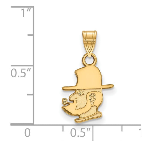 10k Gold LogoArt Appalachian State University Mountaineer Small Pendant