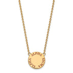 Sterling Silver Gold-plated LogoArt Alpha Sigma Alpha Sorority Text Large Color Enamel Pendant 18 inch Necklace