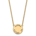 Sterling Silver Gold-plated LogoArt Alpha Xi Delta Sorority Text Large Color Enamel Pendant 18 inch Necklace