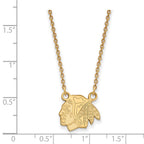 14k Gold NHL LogoArt Chicago Blackhawks Small Pendant 18 inch Necklace