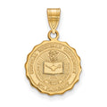 Sterling Silver Gold-plated LogoArt Central Michigan University Medium Crest Pendant