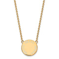 Sterling Silver Gold-plated LogoArt Delta Delta Delta Sorority Text Large Color Enamel Pendant 18 inch Necklace