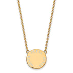 Sterling Silver Gold-plated LogoArt Delta Delta Delta Sorority Text Large Color Enamel Pendant 18 inch Necklace