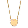 Sterling Silver Gold-plated LogoArt Delta Gamma Sorority Text Large Color Enamel Pendant 18 inch Necklace