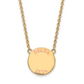 Sterling Silver Gold-plated LogoArt Delta Zeta Sorority Text Large Color Enamel Pendant 18 inch Necklace