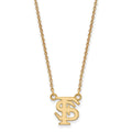 10k Gold LogoArt Florida State University F-S Small Pendant 18 inch Necklace