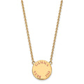 Sterling Silver Gold-plated LogoArt Gamma Phi Beta Sorority Text Large Color Enamel Pendant 18 inch Necklace